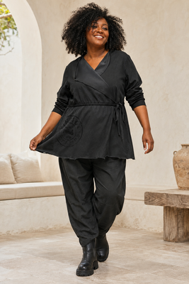 Vest Luuka Antraciet met Print