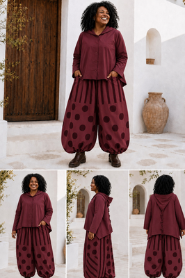 Ballonbroek rood met leuke printdetails