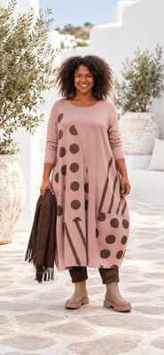 Tricot-Ballonjurk-Roze-met-Print