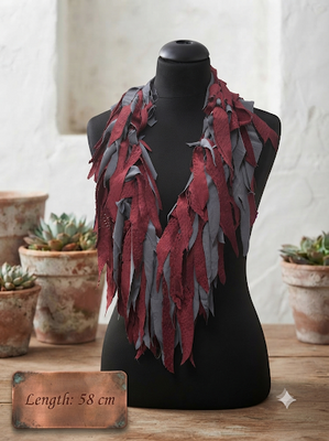 Myrjo ketting Handwerk Bordeaux / Grijs